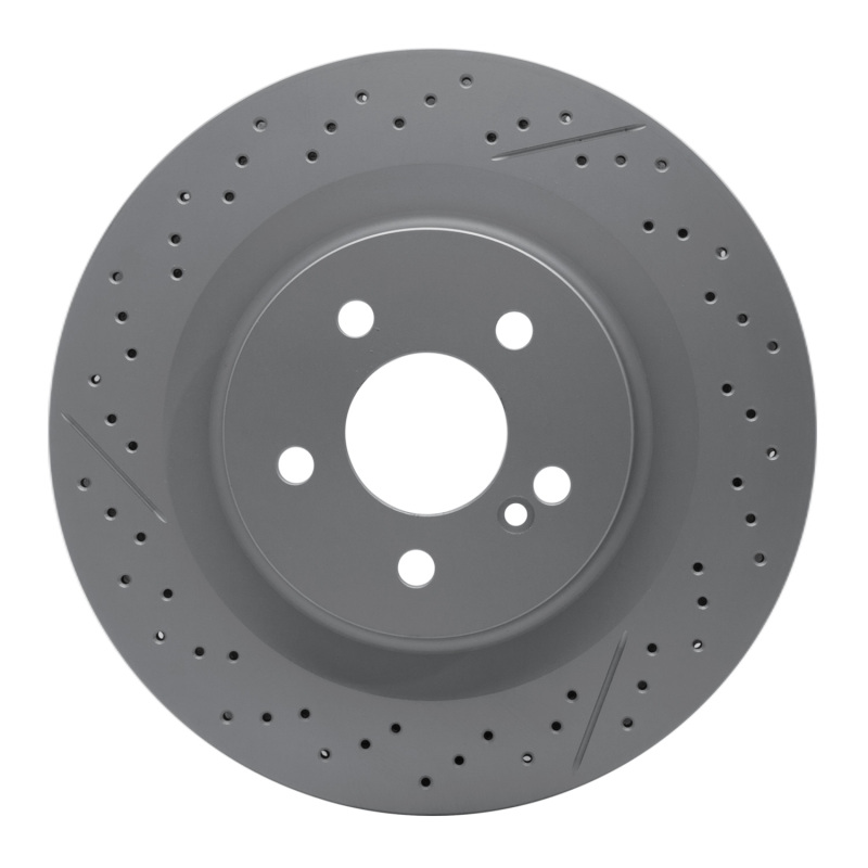 Mercedes-Benz CLK63 AMG Brake Rotor (1) - Rear - R1 Concepts - GEOSPEC Coated Rotor - Drilled & Slotted - `05-`11 Mercedes-Benz CLK63 AMG Brake Rotor (1) - Rear - R1 Concepts - GEOSPEC Coated Rotor - Drilled & Slotted - `05-`11